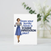 Zombie-besmettingsplan Briefkaart (Staand voorkant)