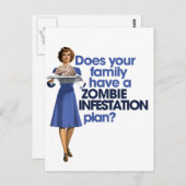 Zombie-besmettingsplan Briefkaart (Voorkant / Achterkant)