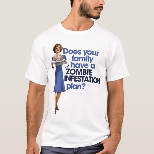 Zombie-besmettingsplan T-shirt (Voorkant)