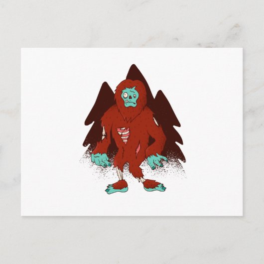Zombie Bigfoot Briefkaart (Voorkant)