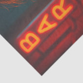 Zombie Biker in Neon Night | Gotische Halloween Tissuepapier (Detail)