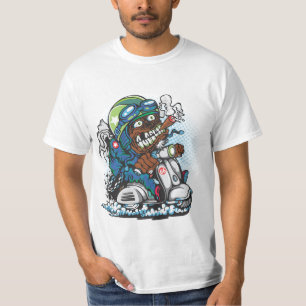 Zombie Biker Scooter Blast T-shirt