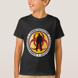 Zombie Biohazard Afval Waarschuwing Grappige Hallo T-shirt