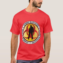 Zombie Biohazard Afval Waarschuwing Grappige Hallo