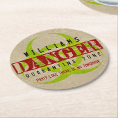 Zombie Biohazard Halloween Party Custom Onderzette Ronde Kartonnen Onderzetter (Gebogen)