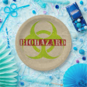 Zombie Biohazard Halloween Party Paper Borden Papieren Bordje (Feest)