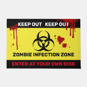 Zombie Biohazard niet invoeren waarschuwingsteken Deurmat (Voorkant)