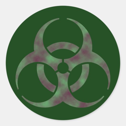 Zombie Biohazard Symbool Sticker (Voorkant)