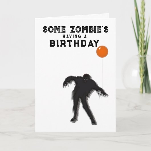 Zombie Birthday Card Kaart (Voorkant)