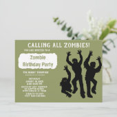 Zombie Birthday Party - Other Occasion- Kaart (Staand voorkant)