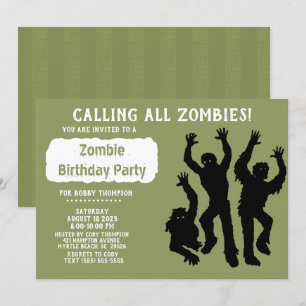 Zombie Birthday Party - Other Occasion- Kaart