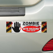 Zombie Bite Hazard Bumpersticker (Op auto)