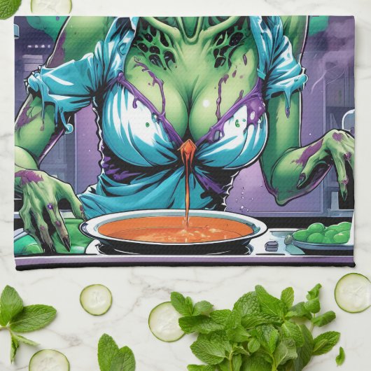 Zombie Bites: griezelige culinaire creaties Theedoek (Gevouwen)