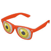Zombie bloeddoorlopen geel uitpuilende oog bal retro zonnebril (Gekanteld)