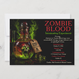 Zombie Blood Apotheek Halloween Feest Kaart