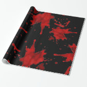 Zombie Blood Splatter Cadeaupapier (Uitgerold)