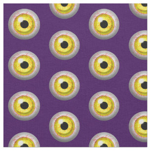 Zombie Bloodshot Bulging Eyes Funny Pattern Stof