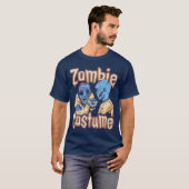 Zombie Bloody Funny Costume Halloween Horror Zombi T-shirt (Voorkant volledig)