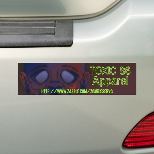 zombie board 2, http://www.zazzle.com/zombieser... bumpersticker (Op auto)