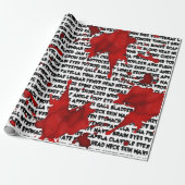 Zombie Body Part aas met bloedspetter Cadeaupapier (Uitgerold)