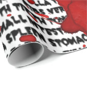 Zombie Body Part aas met bloedspetter Cadeaupapier (Rol Hoek)