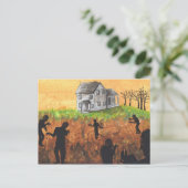 Zombie Boerderij silhouette dark art horror briefk Briefkaart (Staand voorkant)