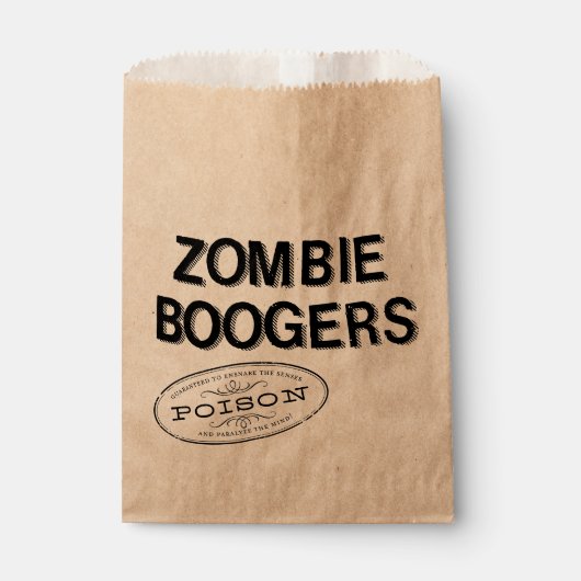 Zombie Boogers Trick or treat Favor Bag Bedankzakje (Voorkant)