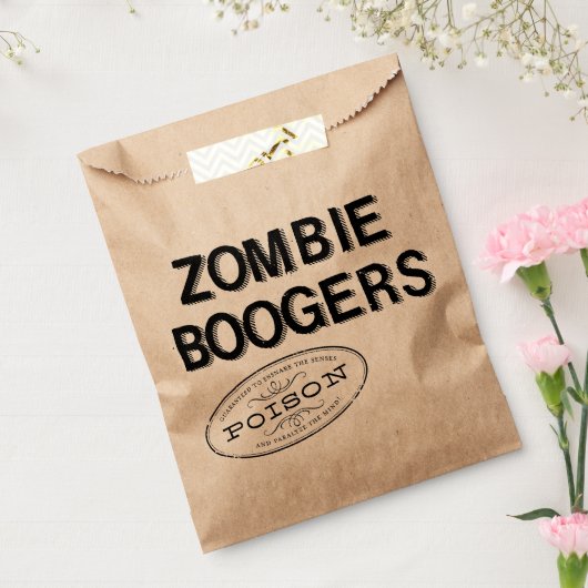 Zombie Boogers Trick or treat Favor Bag Bedankzakje (Gezegeld)