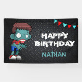 Zombie Boy Halloween Kostuum Verjaardagsfeest Spandoek (Horizontaal)