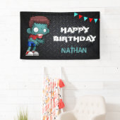 Zombie Boy Halloween Kostuum Verjaardagsfeestje Spandoek (Insitu)