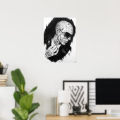 Zombie Boy Portrait Poster (Thuiskantoor)