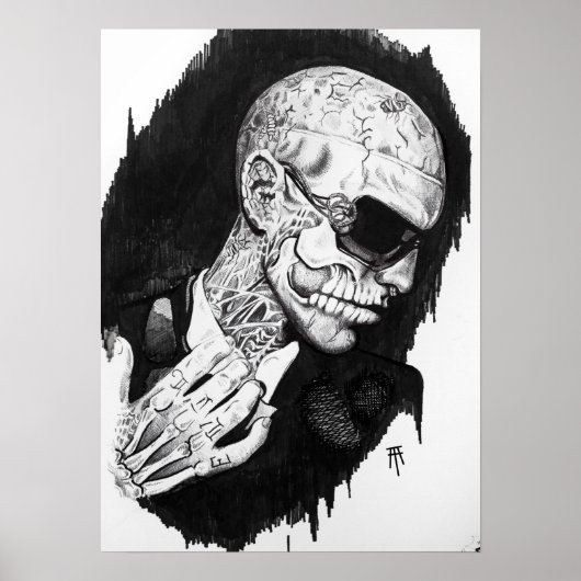 Zombie Boy Portrait Poster (Voorkant)