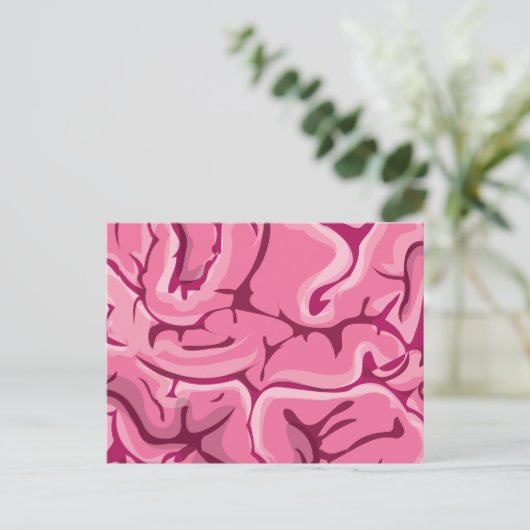 Zombie Brain Briefkaart (Staand voorkant)