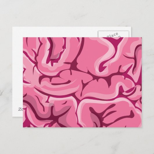 Zombie Brain Briefkaart (Voorkant / Achterkant)