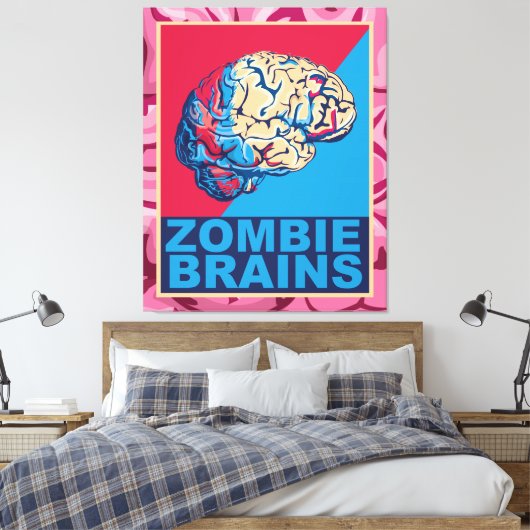 Zombie Brain Canvas Afdruk (Insitu (Slaapkamer))