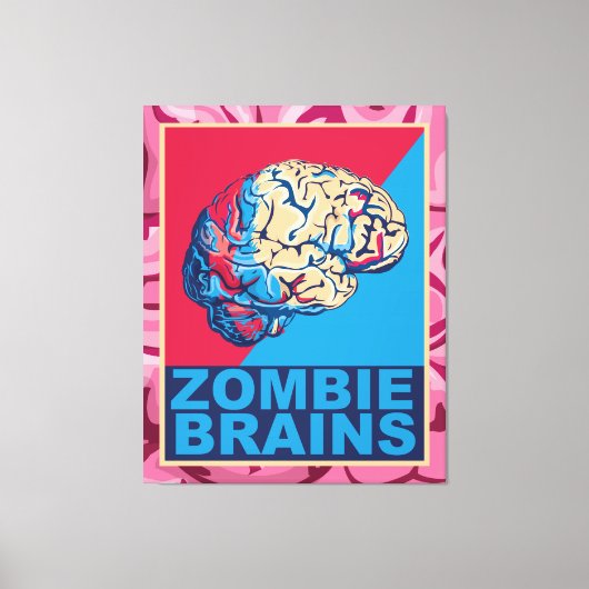 Zombie Brain Canvas Afdruk (Voorkant)
