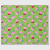 Zombie Brain Cupcake Pattern Cadeaupapier (Vlak)