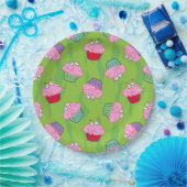 Zombie Brain Cupcake Pattern Papieren Bordje (Feest)