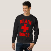 Zombie Brain Donor Dispenser Halloween Kostuum Me Trui (Voorkant volledig)