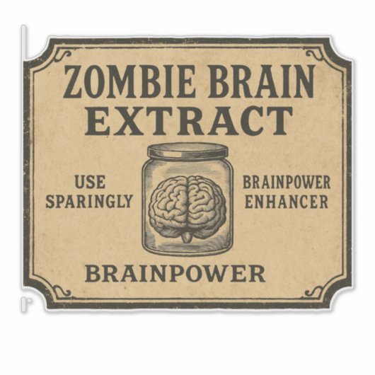 Zombie Brain Extract - Halloween Apothecary Label (Voorkant)