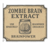 Zombie Brain Extract - Halloween Apotheek Label (Voorkant)