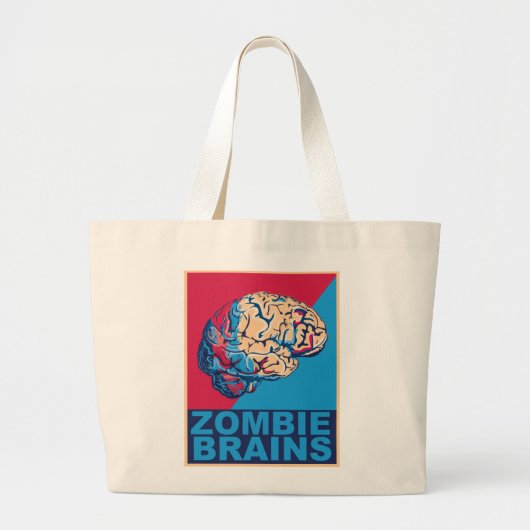 Zombie Brain Grote Tote Bag (Voorkant)