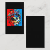 Zombie Brain Halloween Raven Skull Visitekaartje (Voorkant / Achterkant)