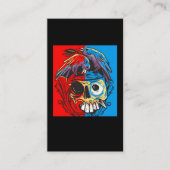 Zombie Brain Halloween Raven Skull Visitekaartje (Voorkant)