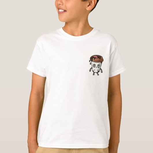 Zombie Brain Koffiekop Kinderen T-shirt (Voorkant)
