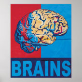 Zombie Brain Poster (Voorkant)
