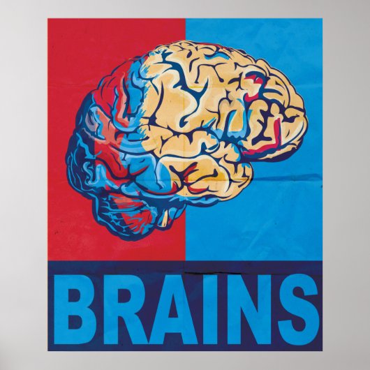 Zombie Brain Poster (Voorkant)