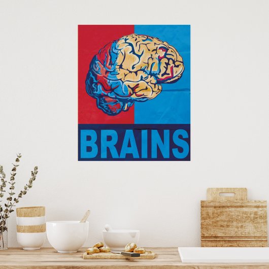 Zombie Brain Poster (Keuken)