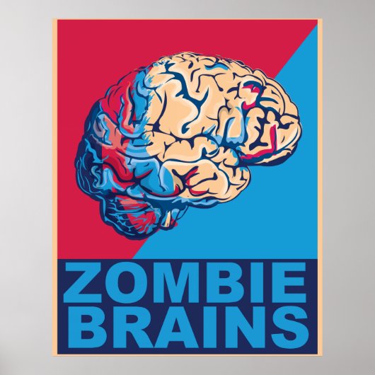 Zombie Brain Poster (Voorkant)