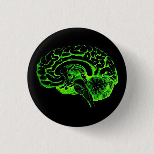 Zombie Brain Ronde Button 3,2 Cm